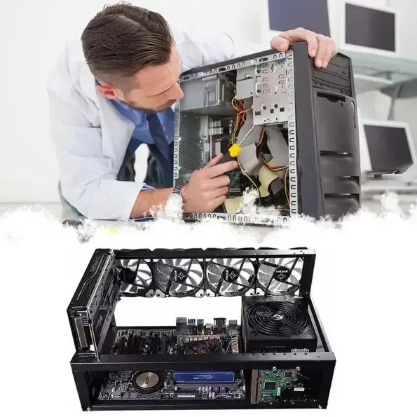 Stackable Open Mining Rig Frame Mining Case ETH/ETC/ZEC Ether Accessories Tools for 6/8 GPU Crypto Coin Bitcoin Rack Only - Image 2