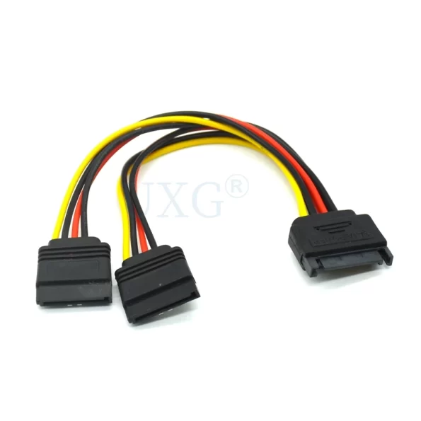 SATA Power Cable Splitter Molex 4pin Male To Serial ATA 15pin X 2 Female Splitter Y Hard Drive Cables For Bitcoin Miner Mining - Image 6