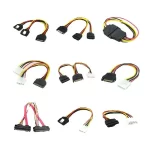 SATA Power Cable Splitter Molex 4pin Male To Serial ATA 15pin X 2 Female Splitter Y Hard Drive Cables For Bitcoin Miner Mining