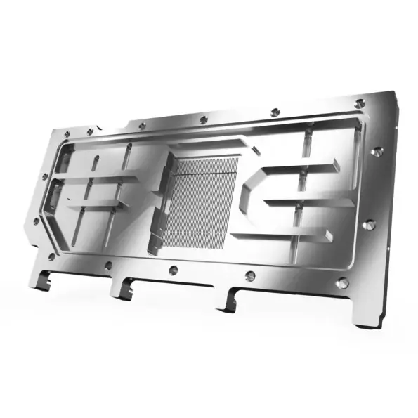 Alphacool ES Copper/Carbon GPU Water Block For Nvidia H100 80GB HBM PCIe 5.0 Graphics Card Cooler With Backplate - Image 2
