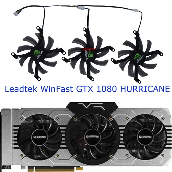 3Pcs/Set,Graphics Card Fan,T129215SU,GPU Cooler,For Leadtek WinFast GTX 1080 HURRICANE,For GEEKSTAR RTX 2080 Storm OC - Image 3