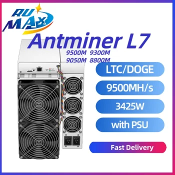 New Antminer L7 9500MH/s 9300M 9050M Scrypt Algorithm Asic Miner Cryptocurrency Mining Bitmain Dogecoin Litcoin Miner in stock
