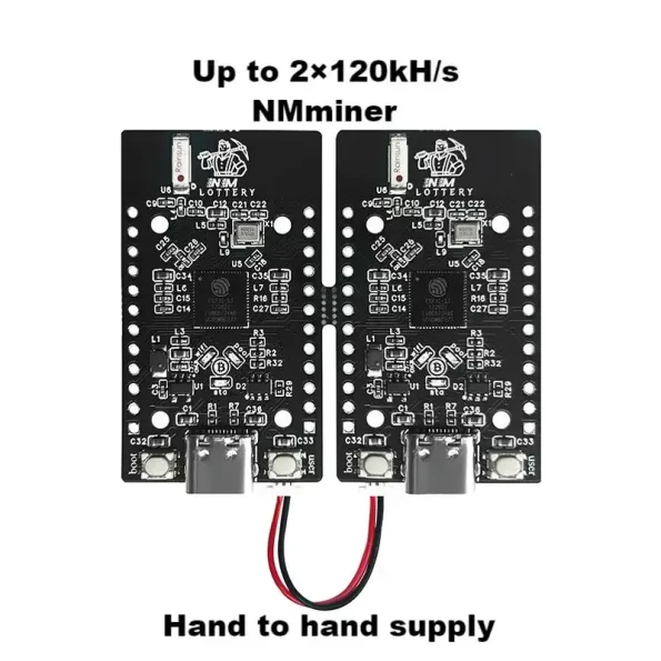 New NMMiner Official bot chain Lucky Christmas gift lucky BTC Solo Lottery Ticket Miner 117KH * 8=936KH/s higher nerdminer v2 - Image 2