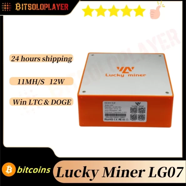 Lucky Miner LG07 Mini Litecoin Dogecoin Miner lg07 Wifi Hashrate Scrypt 11 MH/s 12W LTC DOGE Solo Mining Machine